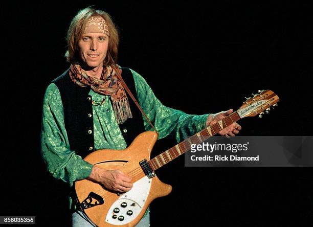 Singer/Songwriter Tom Petty of Tom Petty and The Heartbreakers perform at Lakewood Amphitheater in Atlanta Georgia April 15, 1995