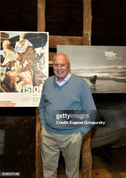 Producer Michael Lynne attends the Pre Opening Toast Poster Exhibition during Hamptons International Film Festival 2017 - Day One at Mulford Farm on...
