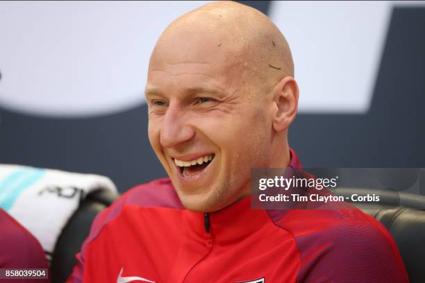 Brad Guzan of the United States on the bench during the United States Vs Costa Rica CONCACAF International World Cup qualifying match at Red Bull...