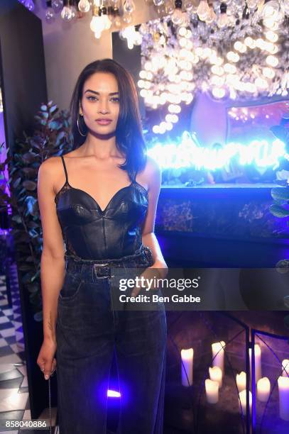 Shanina Shaik attends the launch of ghd hair North America Nocturne Holiday Campaign with Olivia Culpo & Justine Marjan on October 5, 2017 in New...