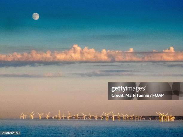 windmills in sea - foap stock pictures, royalty-free photos & images