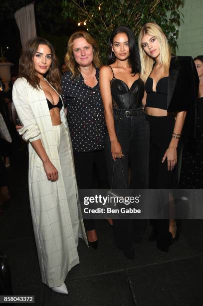 Olivia Culpo, Francesca Raminella, Shanina Shaik and Devon Windsor attend the launch of ghd hair North America Nocturne Holiday Campaign with Olivia...