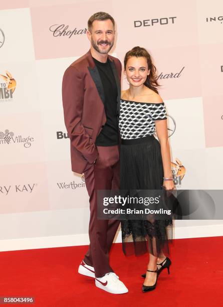 Jochen Schropp and Paula Schramm arrive at Tribute To Bambi at Berlin Station on October 5, 2017 in Berlin, Germany.