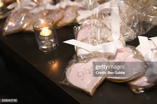 Cookies on display at the launch of ghd hair North America Nocturne Holiday Campaign with Olivia Culpo & Justine Marjan on October 5, 2017 in New...