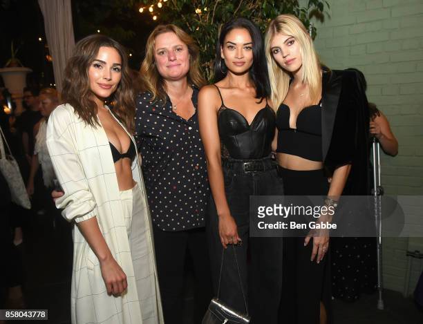 Olivia Culpo, Francesca Raminella, Shanina Shaik and Devon Windsor attend the launch of ghd hair North America Nocturne Holiday Campaign with Olivia...