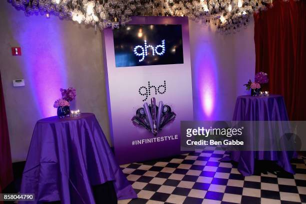 The overall general view at the the launch of ghd hair North America Nocturne Holiday Campaign with Olivia Culpo & Justine Marjan on October 5, 2017...