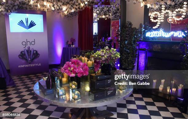 The overall general view at the the launch of ghd hair North America Nocturne Holiday Campaign with Olivia Culpo & Justine Marjan on October 5, 2017...