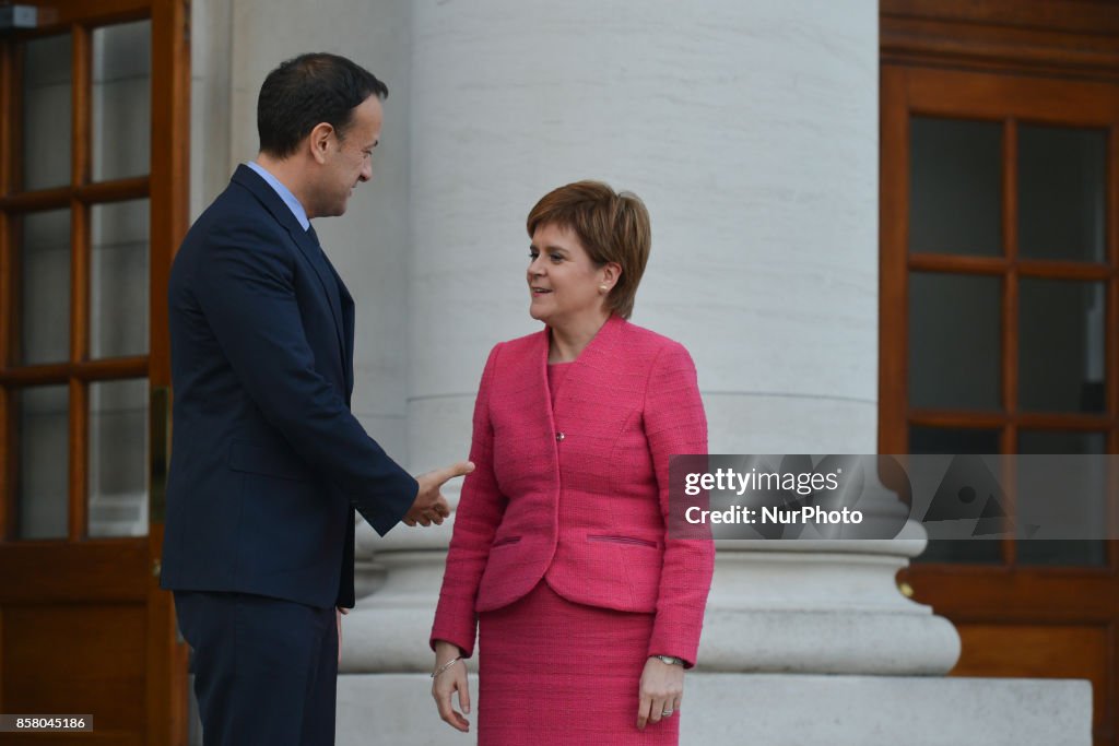 Scottish PM Nicola Sturgeon meets Taoiseach Varadkar