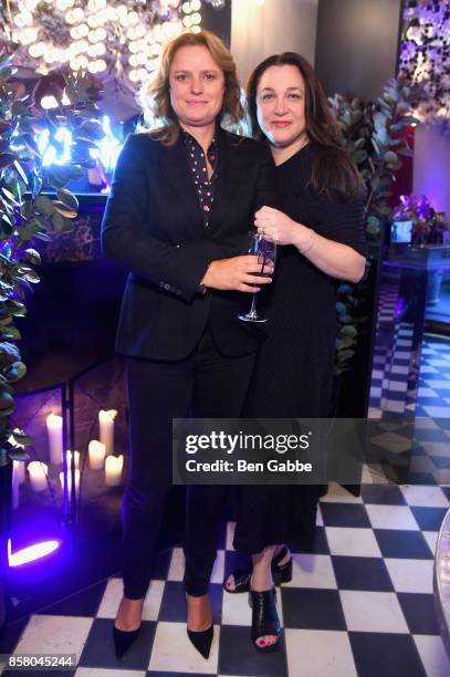 Francesca Raminella and Jodi Balkan attend the launch of ghd hair North America Nocturne Holiday Campaign with Olivia Culpo & Justine Marjan on...