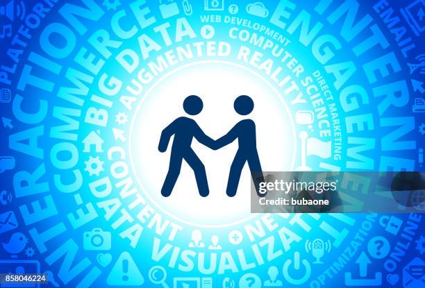 deal icon on internet modern technology words background - hello world stock illustrations