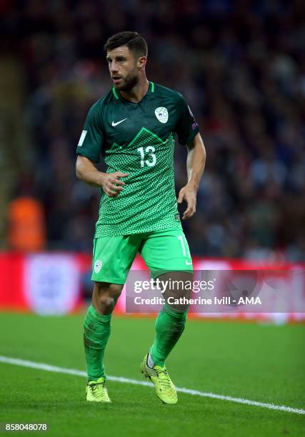 Bojan Jokic of Slovenia during the FIFA 2018 World Cup Qualifier between England and Slovenia at Wembley Stadium on October 5, 2017 in London,...