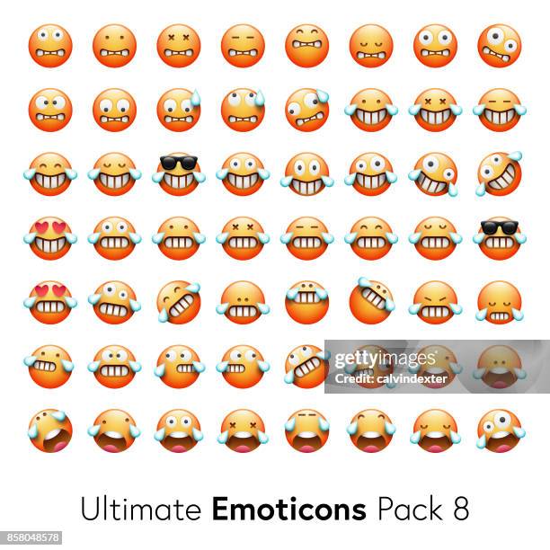 ultimate emoticons pack 8 - touching head stock illustrations