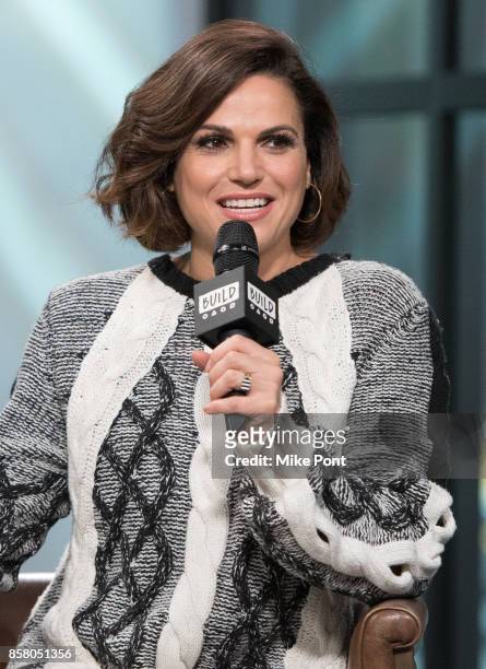 Lana Parrilla visits Build Studio to discuss "Once Upon A Time" at Build Studio on October 5, 2017 in New York City.