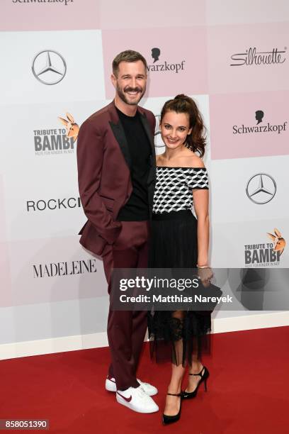 Jochen Schropp and Paula Schramm attend the Tribute To Bambi at Station on October 5, 2017 in Berlin, Germany.
