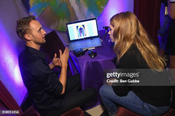 Guest attends the launch of ghd hair North America Nocturne Holiday Campaign with Olivia Culpo & Justine Marjan on October 5, 2017 in New York City.