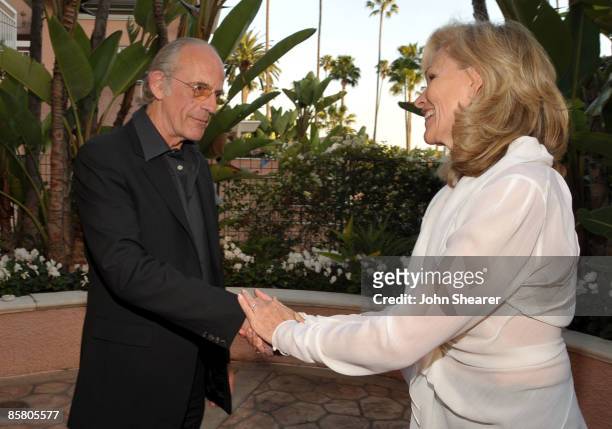 Actor Christopher Lloyd and Brenda Siemer-Scheider arrive at Smiles from the Stars: A Tribute to the Life and Work of Roy Scheider at The Beverly...