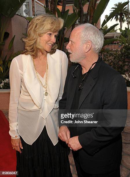 Actor Richard Dreyfuss and Brenda Siemer-Scheider arrive at Smiles from the Stars: A Tribute to the Life and Work of Roy Scheider at The Beverly...