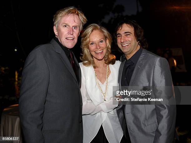 Actor Gary Busey, Brenda Siemer-Scheider and director Joshua Newton attend Smiles from the Stars: A Tribute to the Life and Work of Roy Scheider at...