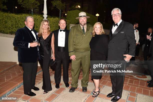 Robert Bloomingdale, Lizzy Tobin, Michael Tobin, Dan Falat, Patricia Hearst Shaw and Jamie Figg attend Hearst Castle Preservation Foundation Benefit...