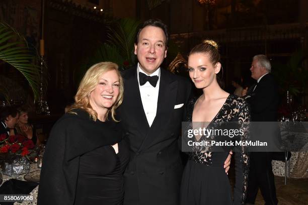Patricia Hearst Shaw, George Farias and Lydia Hearst attend Hearst Castle Preservation Foundation Benefit Weekend "James Bond 007 Costume Gala" at...