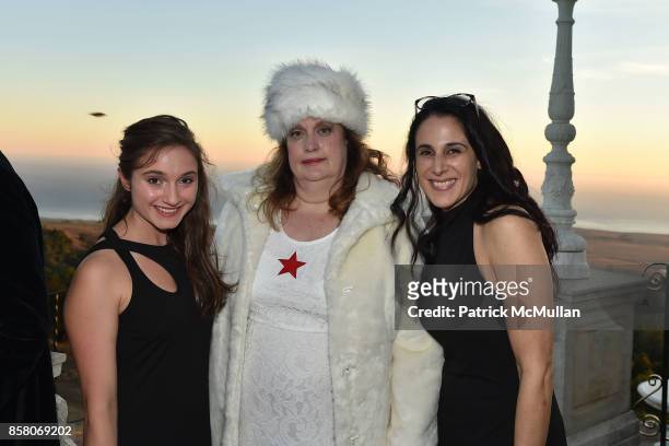 Kristen Saran, Alison Mazzola and Theresa Catena attend Hearst Castle Preservation Foundation Benefit Weekend "James Bond 007 Costume Gala" at Hearst...
