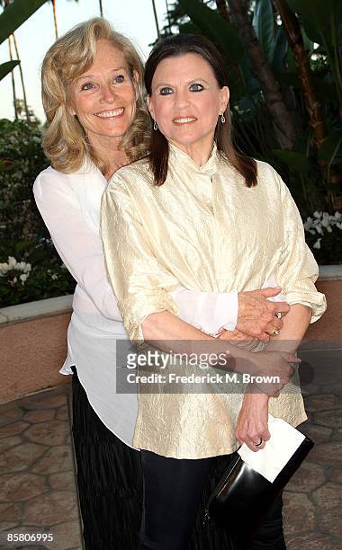 Brenda Siemer-Scheider and actress Ann Reinking attend the Smiles from the Stars: A Tribute to the Life and Work of actor Roy Scheider at the Beverly...