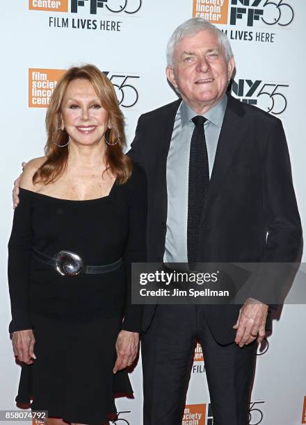 Actress Marlo Thomas and TV personality Phil Donahue attend the 55th New York Film Festival "Spielberg" premiere at Alice Tully Hall on October 5,...