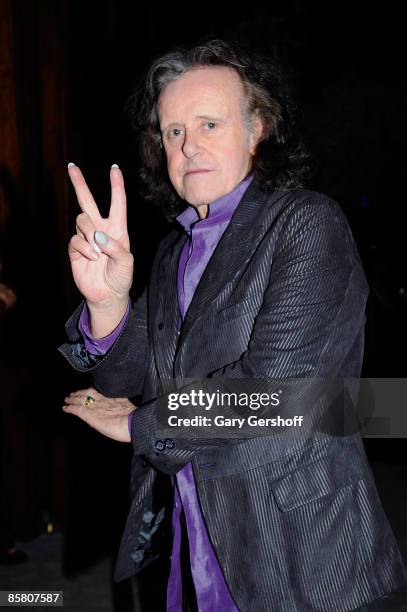 Pop music icon Donovan attends the after party for the David Lynch Foundation "Change Begins Within" at the Four Seasons on April 4, 2009 in New York...