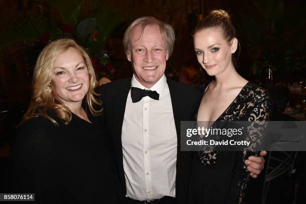 Patricia Hearst Shaw, Patrick McMullan and Lydia Hearst attend Hearst Castle Preservation Foundation Benefit Weekend "James Bond 007 Costume Gala" at...