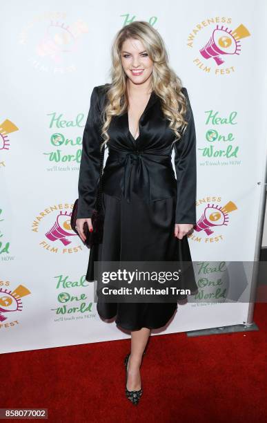 Pandora Todd arrives to the 2017 Awareness Film Festival Opening Night Premiere of "The Road to Yulin and Beyond" at Regal LA Live Stadium 14 on...