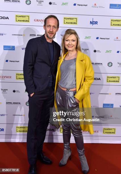 Stephan Kampwirth and Johanna Christine Gehlen attend the premiere of 'Lucky' during the opening night of Hamburg Film Festival 2017 at Cinemaxx...