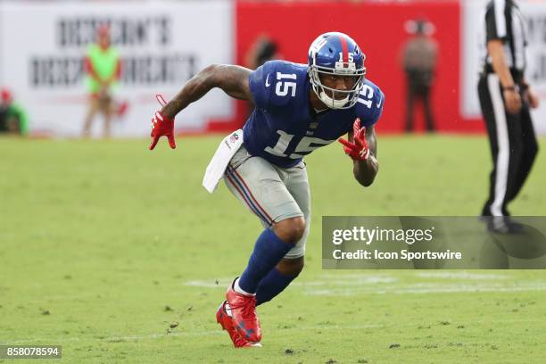 New York Giants wide receiver Brandon Marshall during the NFL game between the New York Giants and Tampa Bay Buccaneers on October 1 at Raymond James...
