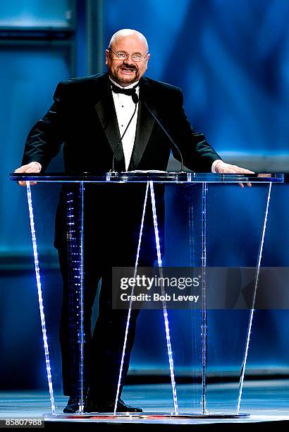 Inductee Howard Finkel attends the 25th Anniversary of WrestleMania's WWE Hall of Fame at the Toyota Center on April 4, 2009 in Houston, Texas.