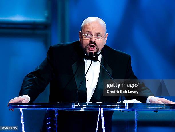 Inductee Howard Finkel attends the 25th Anniversary of WrestleMania's WWE Hall of Fame at the Toyota Center on April 4, 2009 in Houston, Texas.