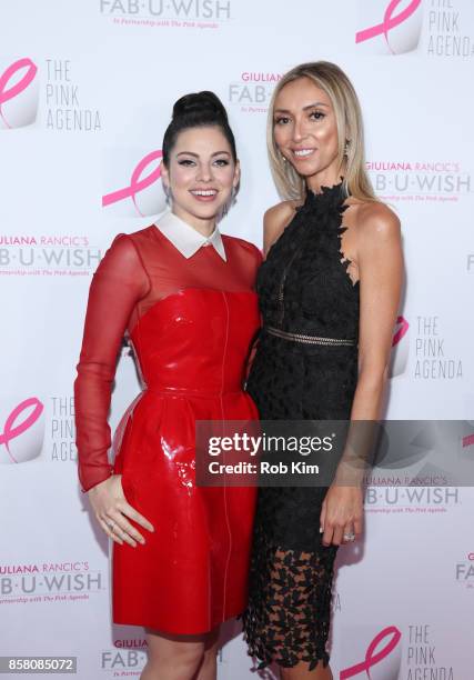 Krysta Rodriguez and Giuliana Rancic attends The Pink Agenda 10th Annual Gala at Three Sixty Degrees on October 5, 2017 in New York City.