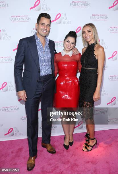 Bill Rancic, Krysta Rodriguez and Giuliana Rancic attend The Pink Agenda 10th Annual Gala at Three Sixty Degrees on October 5, 2017 in New York City.