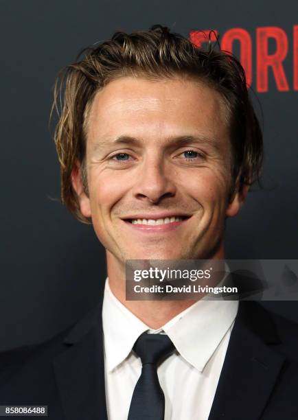 Actor Charlie Bewley attends the premiere of STX Entertainment's "The Foreigner" at ArcLight Hollywood on October 5, 2017 in Hollywood, California.