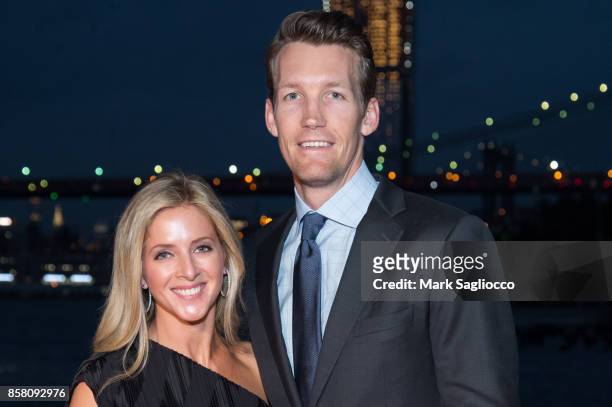 Sarah Dunleavy and NBA Player Mike Dunleavy attend the 2017 Brooklyn Bridge Park Conservancy Brooklyn Black Tie Ball at Pier 2 at Brooklyn Bridge...