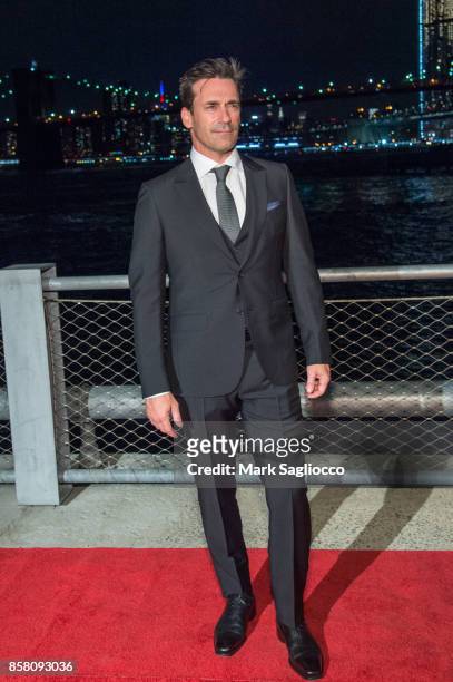 Actor Jon Hamm attends the 2017 Brooklyn Bridge Park Conservancy Brooklyn Black Tie Ball at Pier 2 at Brooklyn Bridge Park on October 5, 2017 in the...