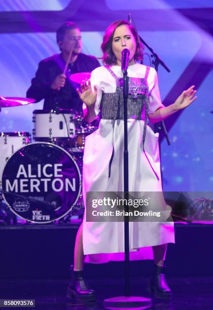 Alice Merton performs at the Tribute To Bambi show at Station on October 5, 2017 in Berlin, Germany.