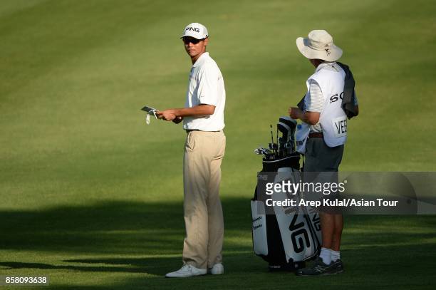 Johannes Veerman of USA pictured during round one for the Yeangder Tournament Players Championship at Linkou lnternational Golf and Country Club on...