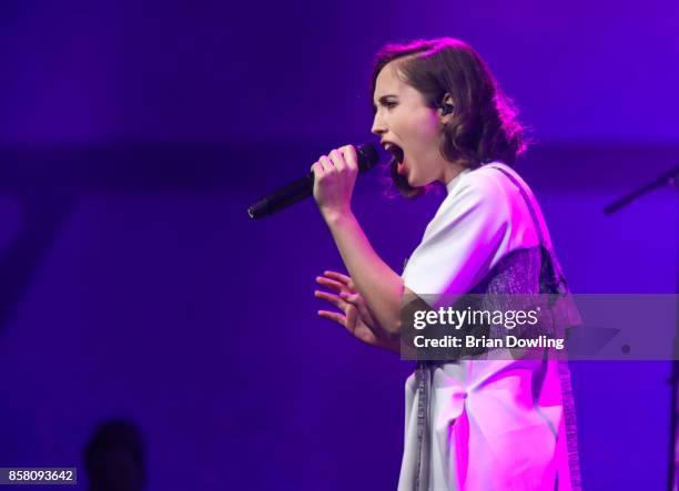 Alice Merton performs at the Tribute To Bambi show at Station on October 5, 2017 in Berlin, Germany.