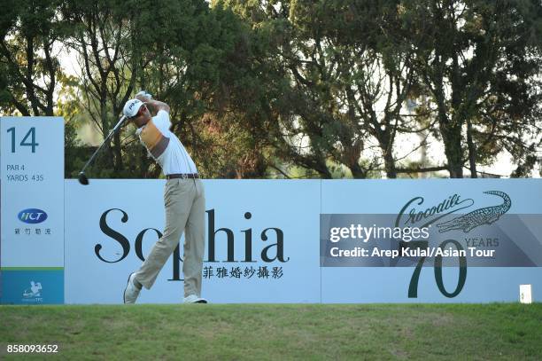 Johannes Veerman of USA pictured during round one for the Yeangder Tournament Players Championship at Linkou lnternational Golf and Country Club on...