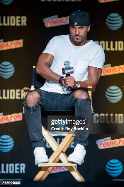 Ricky Whittle discusses "American Gods" during 2017 New York Comic Con - Day 1 on October 5, 2017 in New York City.