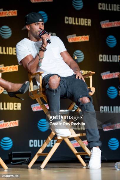 Ricky Whittle discusses "American Gods" during 2017 New York Comic Con - Day 1 on October 5, 2017 in New York City.