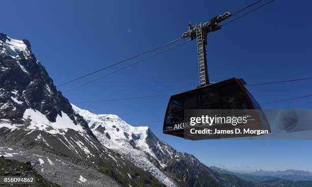 Lift for Aiguille du Midi in France at June 16th 2017.