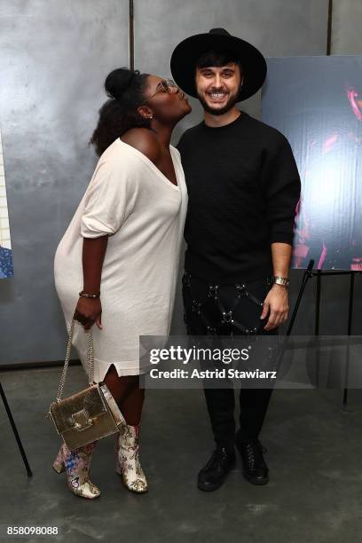 Actress Danielle Brooks and Brad Walsh attend Brad Walsh "Antiglot" performance and album release party at Pier 59 Studios on October 5, 2017 in New...