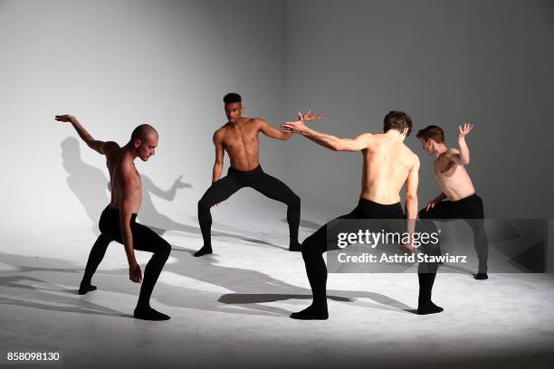 Dancers perform during the Brad Walsh "Antiglot" performance and album release party at Pier 59 Studios on October 5, 2017 in New York City.