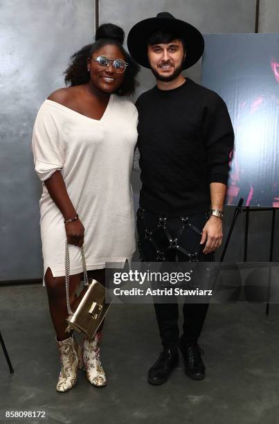 Actress Danielle Brooks and Brad Walsh attend Brad Walsh "Antiglot" performance and album release party at Pier 59 Studios on October 5, 2017 in New...