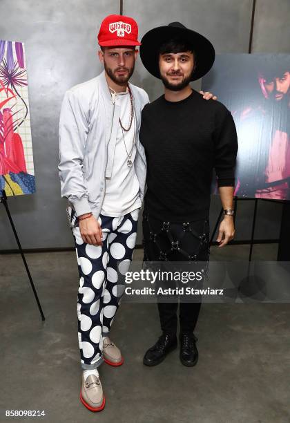 Actor Nico Tortorella and Brad Walsh attend Brad Walsh "Antiglot" performance and album release party at Pier 59 Studios on October 5, 2017 in New...